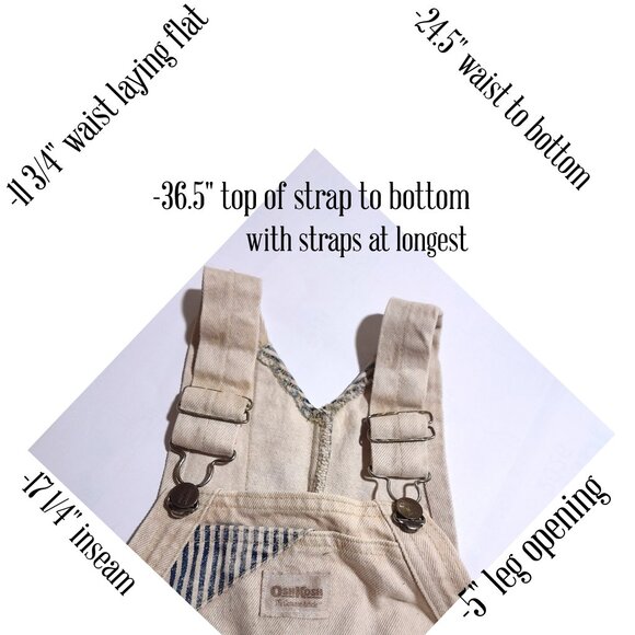 Vintage USA Made Oshkosh Genuine Article Overalls sz 4 Boy's - Picture 5 of 6